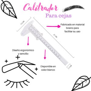 Calibrador para cejas Blanco