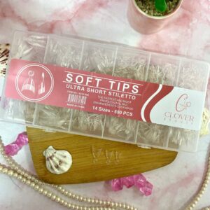 tips soft gel ultra short 600pcs