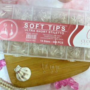 tips soft gel ultra short 600pcs