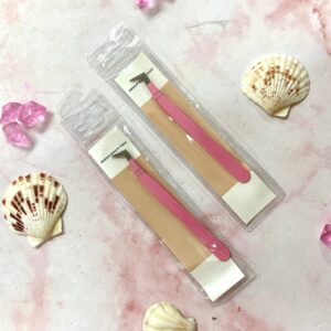 Pinzas Rosa Punta Plateada