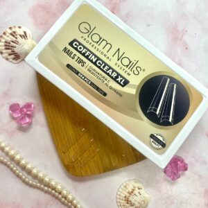 Tips Coffin clear xl Glam Nails 504pcs