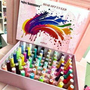 Caja De 60 Esmaltes Miss Summer