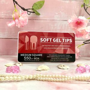 Uñas De Soft Gel 550 Cuadradas