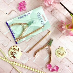 alicate + pusher glam nails rose gold