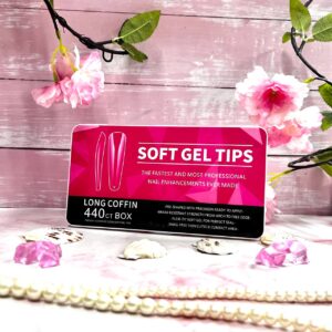 uñas de soft gel 440 coffin