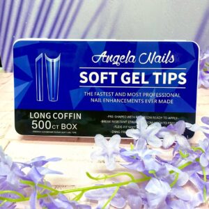 tips soft gel angela long coffin 500tips