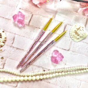 pincel liner x3 rosa