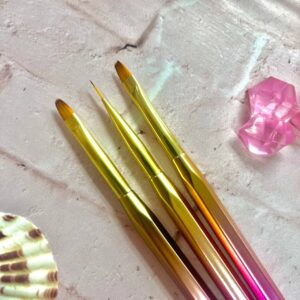 pinceles para gel 3 pcs