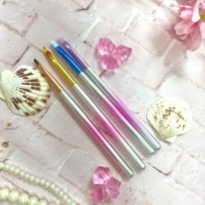 pinceles para gel colores 4 pcs