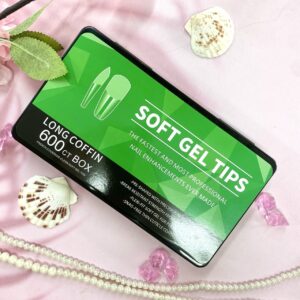Uñas Softgel Long Coffin Caja 600Pcs