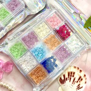 Flores 3d Glam Nails 12 Colores 1