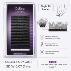 Pestañas Gollee Fairy Lash 4D 0.07 C Mix