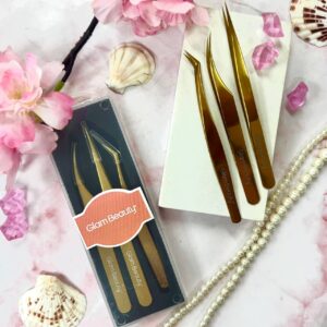 Set De Pinzas Glam Doradas 3Pcs