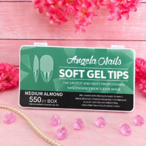 Uñas Soft Gel Medium Almond 550Pcs Angela