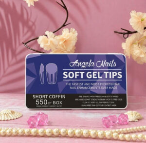 Uñas Soft Gel Angela Short Coffin 55OPcs